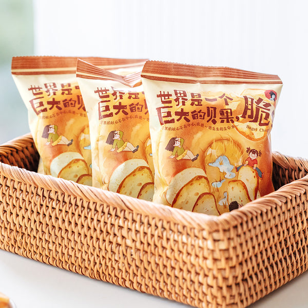 ChaYanYueSe Cheese &  Bacon Bagel Chips, 5-Pack