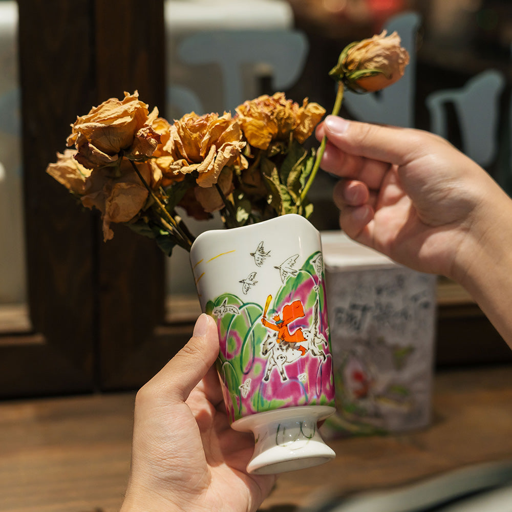 Ceramic Cup - Elegant Floral