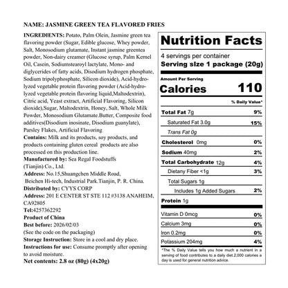 Potato Sticks - Jasmine Green Tea Flavor