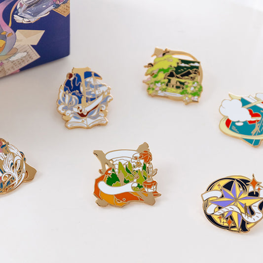 Metal Pins Blind Box 1PC (1 of 7 Possible Styles)