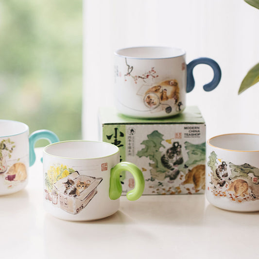 Mug Blind Box 1PC (1 of 4 Possible Styles)- Cat Tail Handle